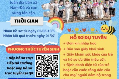 📣♥️ Trường Mầm non Hoa Mai xã Nam Đà  Thông báo tuyển sinh năm học 2026 – 2027